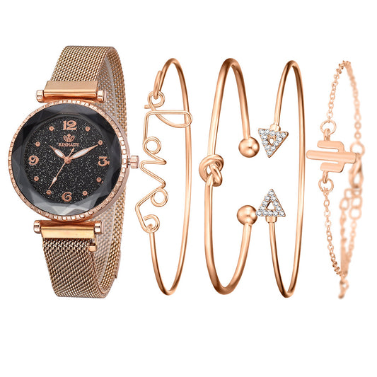  women watches that have a starry sky magnet buckle.